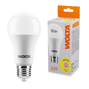 LED A60 15W E27 3000K груша Wolta 25Y60BL15E27