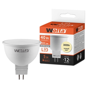 LED MR16 5W GU5.3 3000K Wolta... 25YMR16-220-5GU5.3