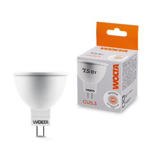 LED MR16 7.5W GU5.3 4000K Wolta 25SMR16-220-7.5GU5.3