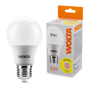 LED А60 9W E27 3000К груша Wolta 25Y60BL9E27