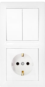 Блок СУ (2кл.+роз.з/к) бел. Стиль  2В-РЦ-693 белый