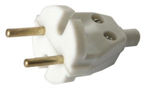 Вилка пл. универ. В6-005 бел. 20шт/уп В6-005, 431305