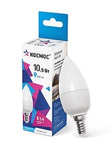 Лампа LED 10.5W E14 4500 свеча Космос LkecLED10.5wCNE1445