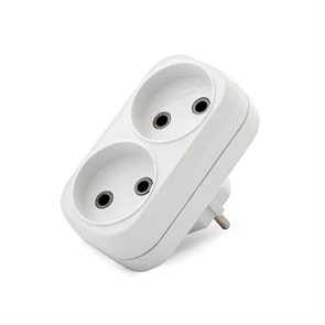 Разветвитель 2гн б/з 6А белый UNIVersal А202