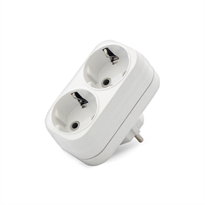 Разветвитель 2гн с/з 16А белый UNIVersal (50) А302