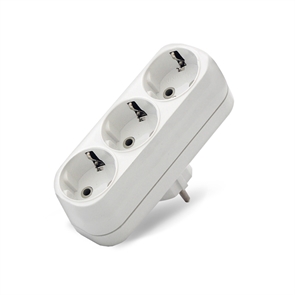 Разветвитель 3гн с/з 16А белый UNIVersal А303