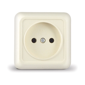 Розетка 1м о/у беж. 