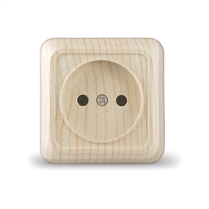 Розетка 1м о/у сосна 