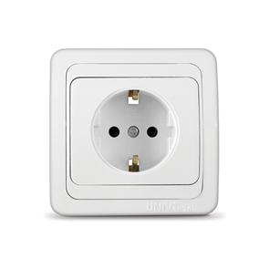 Розетка 1м с/з с/у бел. 