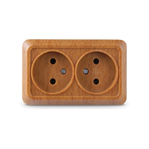 Розетка 2м о/у бук 