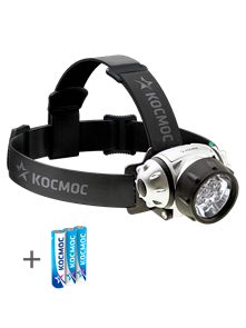 Фонарь налоб. Н7-LED (3xR3 в компл.) КОСМОС KOC-H7-LED