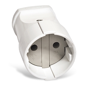 Штеп. гнездо б/з белое 10А 