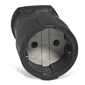 Штеп. гнездо б/з чер. ПВХ облив 