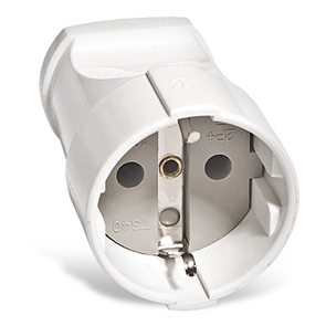 Штеп. гнездо с/з белое 16А 