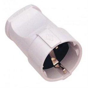 Штепсель 1гн. с/з бел. Makel  10003 10003