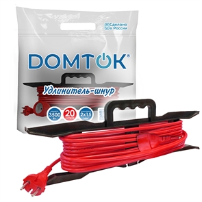 Сет. удл. на рамке 20м (ПВС 2х1,5) 3,5кВт б/з DOMTOK 2403