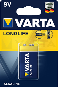 6LR61 Крона BL1 (блистер 1шт) VARTA LONGLIFE POWER Alkaline 9V  4008496559862