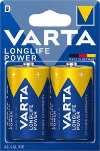 LR20 D BL2 (блистер 2шт) VARTA LONGLIFE POWER Alkaline 1,5V 4008496559237