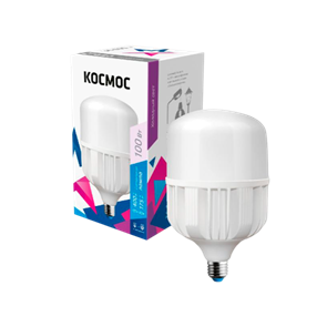 Лампа LED 100W E27+переходник Е40 6500k HW Космос LksmHWLED100WE2765