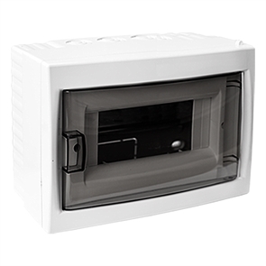 Бокс для открытой установки ЩРН 8 мод. прозрачн. дверца (КНО-8Д) КНО-8Д