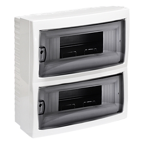 Бокс для открытой установки ЩРН 24 мод. прозрачн. дверца (КНО-24Д) КНО-24Д