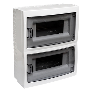 Бокс для открытой установки ЩРН 16 мод. прозрачн. дверца (КНО-16Д) КНО-16Д