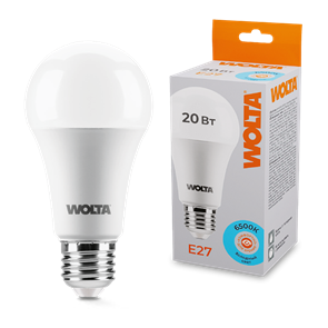 LED А65 20W Е27 6500К груша Wolta 25W65BL20E27