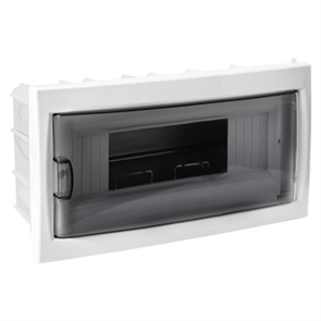 Бокс для скрытой установки ЩРВ 12 мод. прозрачн. дверца (КНС-12Д) КНС-12Д