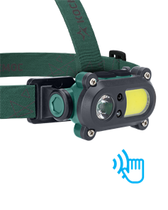 Фонарь налоб. аккум сенс. 3Вт+3ВтCOB/кол.линза/Li-ion18650 1200mAh/ABSпл/USBшн KOC502Lit КОСМОС KOC502Lit