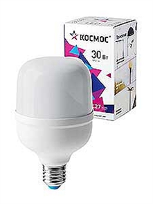 Лампа LED 30W E27+переходник Е40 6500k HW Космос LksmHWLED30WE2765