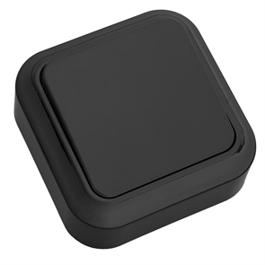 Выкл. 1кл. ОУ ПРАЛЕСКА черный  А16-131 черный