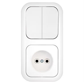 Блок 2кл+роз СУ Гармония белый 2В-РЦ-541