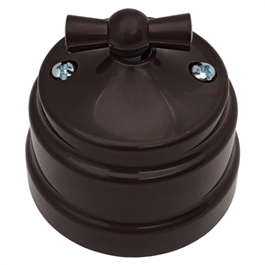 {{photo.Alt || photo.Description || 'Выкл. 1-кл. поворотный проходной (10А) ОУ серия РЕТРО, шоколад (А610-2296)'}}