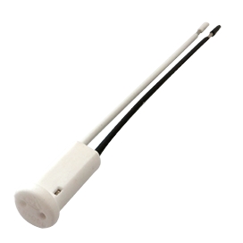 Патрон керамический G4 круглый торцевой с проводами 2*8cm (1 из уп. по  50) Ecola AB04LWEAY AB04LWEAY