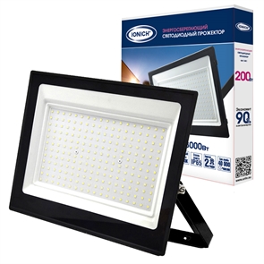 Прожектор LED 200W 6500K IP65 плоский чер IFLSLED-DOB-200-865-BL-IP65 IONICH 1481@ UNIVersal  1481
