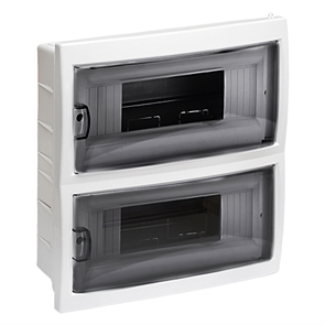Бокс для скрытой установки ЩРВ 24 мод. прозрачн. дверца (КНС-24Д) КНС-24Д