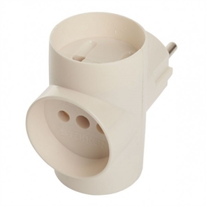 Разветвитель 3гн б/з Т-образный белый DOMTOK  2662