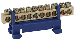 Шина N ноль в изолят. типа стойка ШНИ 6х9-10-Д синий NO-222-77-1 ЭРА Б0044125 Б0044125