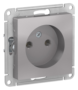 Роз. 1м б/з 16А мех. алюминий SE AtlasDesign ATN000341