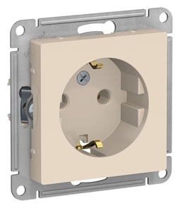 Роз. 1м с/з 16А мех. бежевый SE AtlasDesign ATN000243