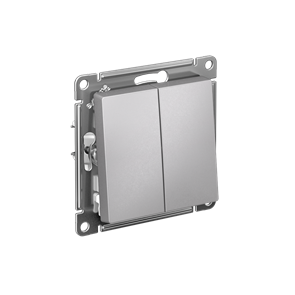 Выкл. 2кл мех. алюминий SE AtlasDesign ATN000351