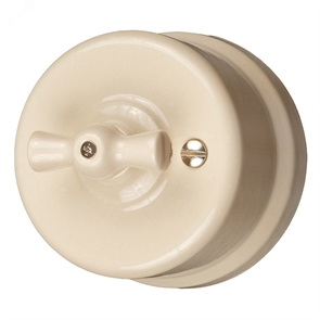 Выключатель 1кл., керамика, цвет Песочное золото B1-200-04 B1-200-04