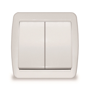 Выкл. 2кл о/у IP44 бел. 