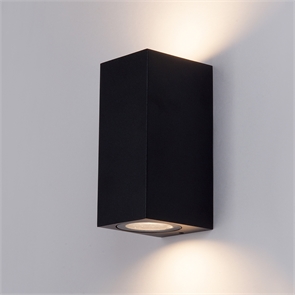 Свет-к фасад. квадрат черный GWL-2MR16-GU10-S-IP65 BLACK General... 661120