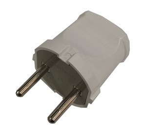 Вилка 6А б/з круглая белая, IP20 General... 470508