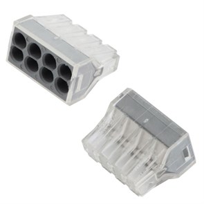Клемма на 8 провод. прозр. самозажимная GTER8-08 0,75-2,5 (50)GENERAL... 800491