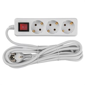Удл. 3гн х 5м c/з + выкл. 10А (3*1,0) General 470008