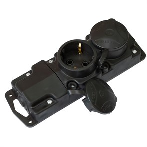 Роз. 2-местн. каучук с земл. 16А 250В IP44 (Р16-415) Р16-415