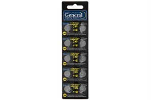 Батарейка General Lighting Systems GBAT-LR43 (AG12) кнопочная щелочная 800581 800581