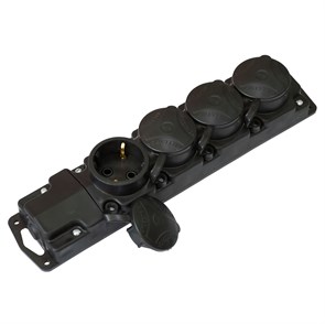 Роз. 4-местн. каучук с земл. 16А 250В IP44 (Р16-467) Р16-467